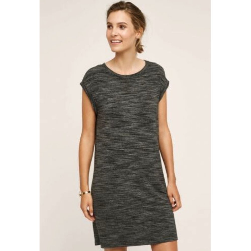 Anthropologie Cloth & Stone Melange Gray T-Shirt Dress Small